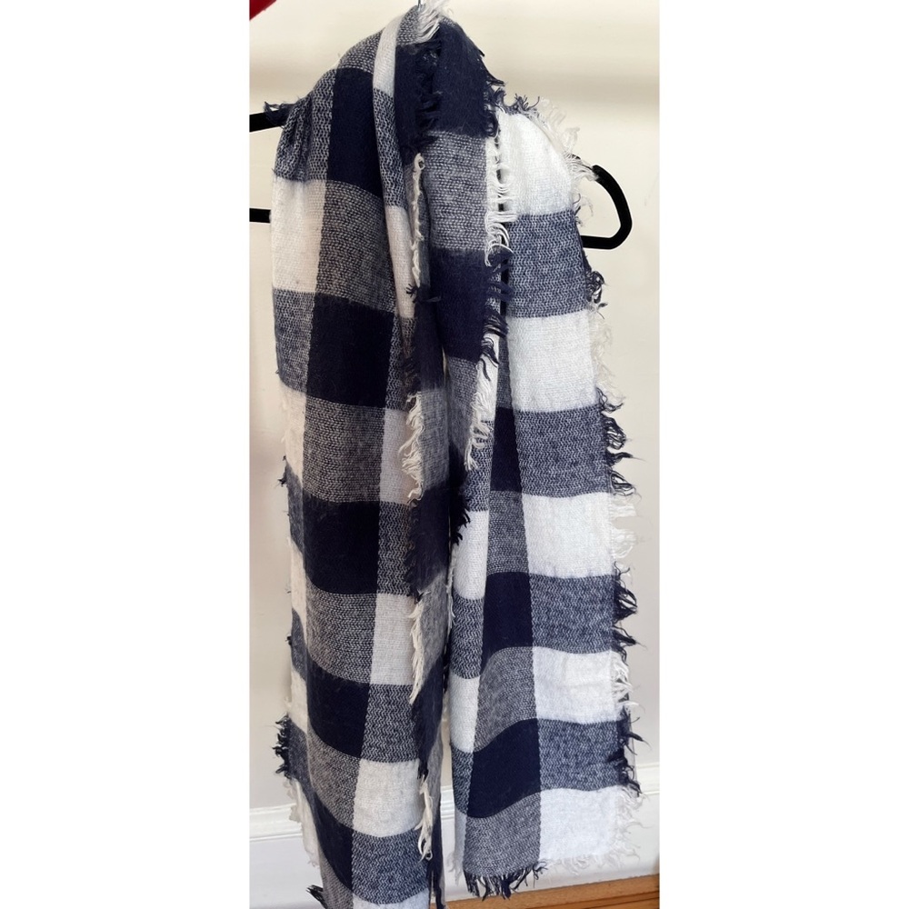 Aerie Blue Checkered Scarf
